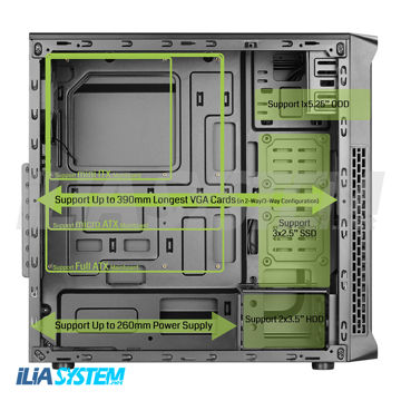 کیس کامپیوتر گرین مدل Oraman Plus