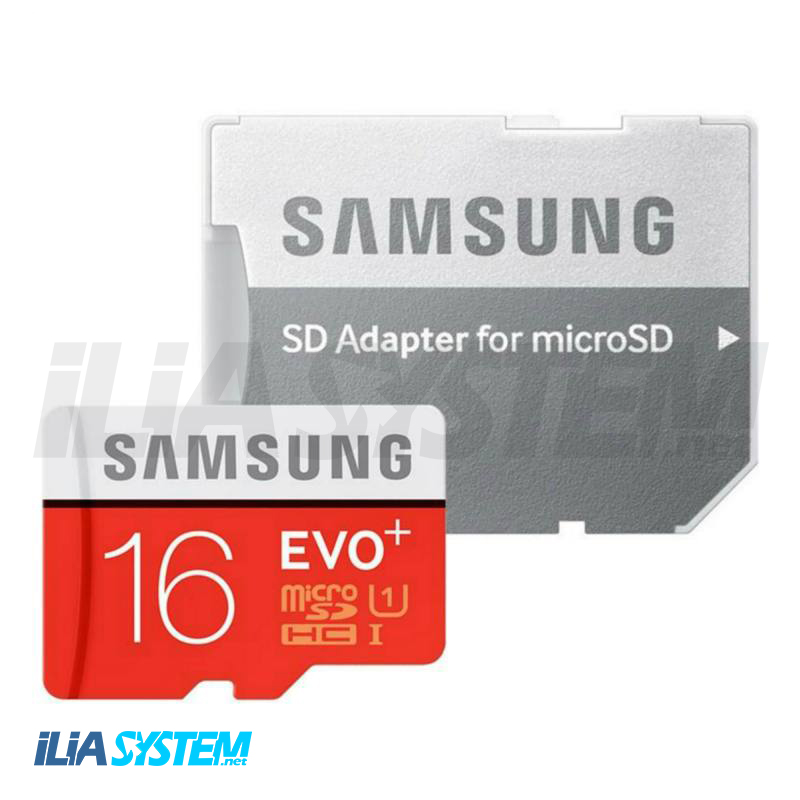 کارت حافظه microSDHC مدل Evo Plus کلاس 10 استاندارد UHS-I U1 سرعت 100MBps همراه با آداپتور SD ظرفیت 16 گیگابایت