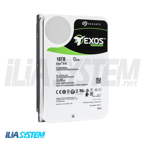 هارد دیسک اینترنال سیگیت مدل EXOS X18  ظرفیت 18 ترابایت (در حد نو)